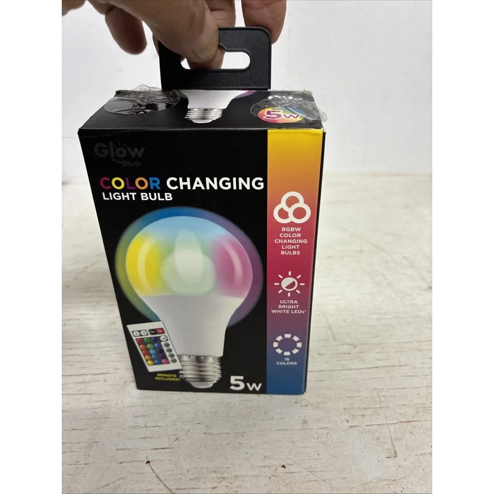 Gabba Goods Rainbow Color Changing Light Bulb 5W with 950Brightness Lumens ...